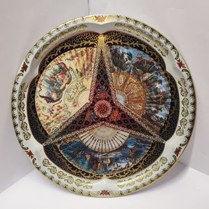 Daher decorated ware Large metal tray with scenes